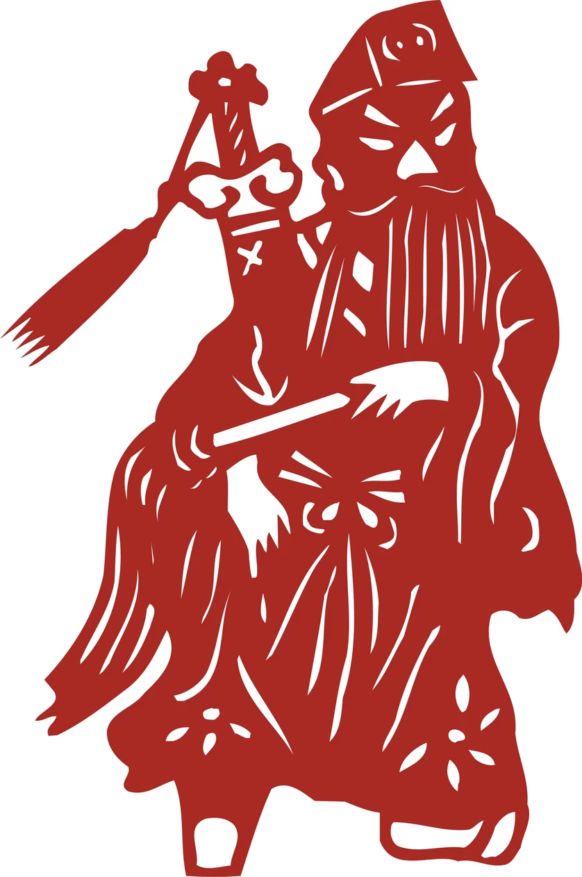 中国风中式传统喜庆民俗人物动物窗花剪纸插画边框AI矢量PNG素材【2502】